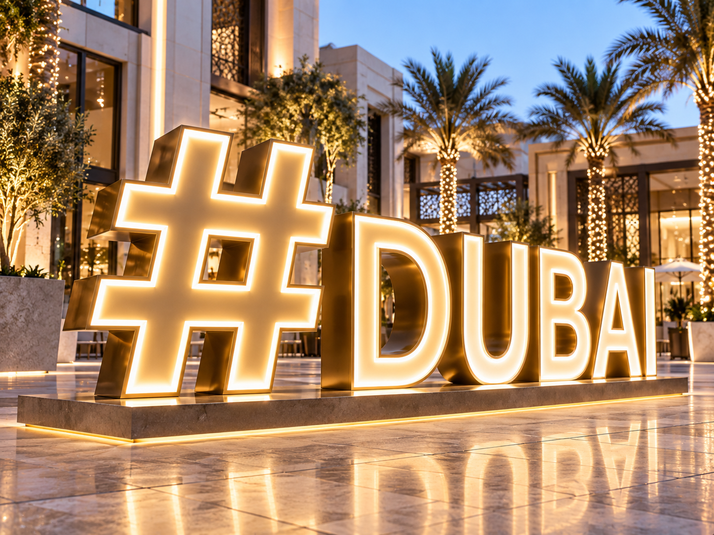 3D Hashtag Signage